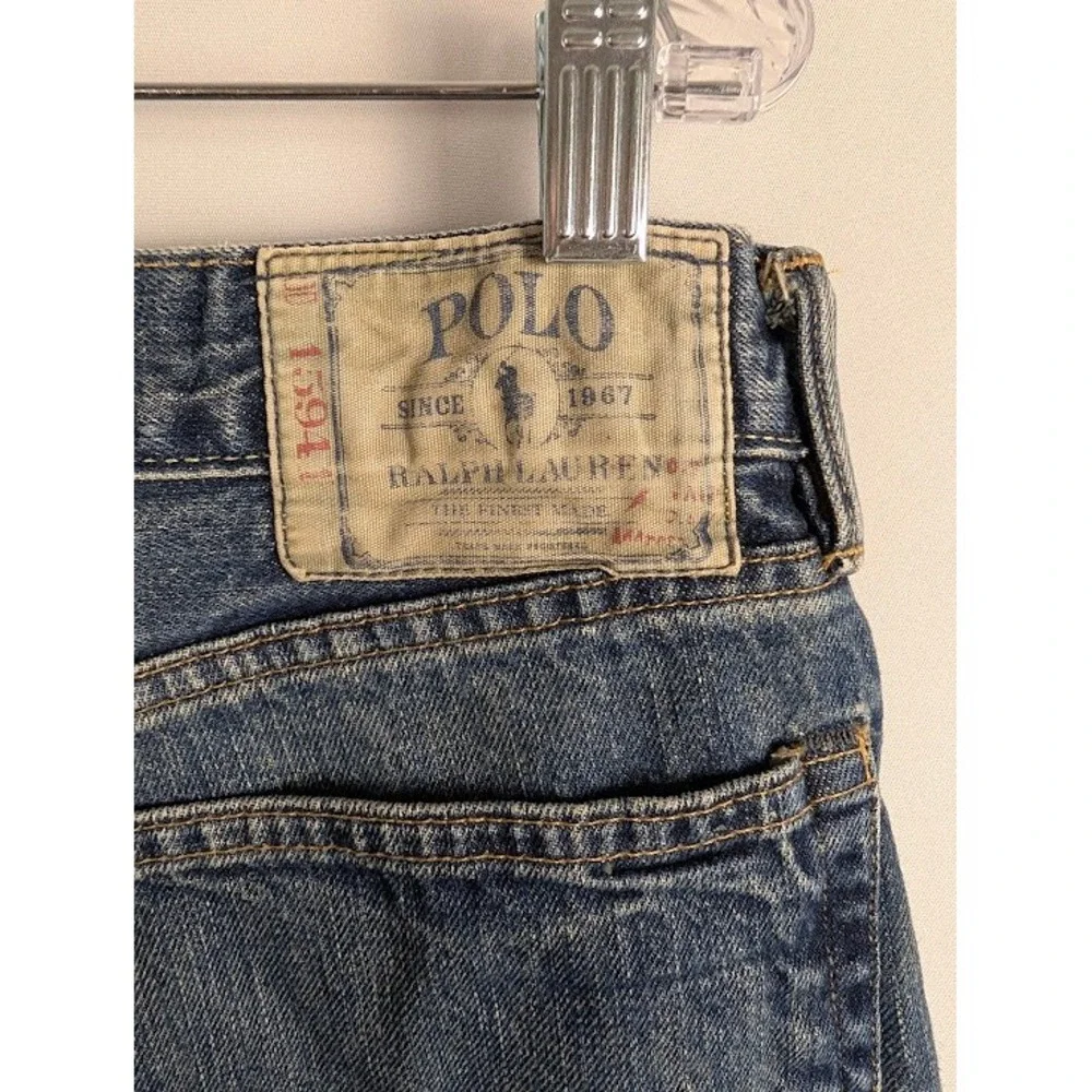 VTG Polo Ralph Lauren 867 Classic Fit Jeans Men 35x30 - Fits 36x29 Blue Straight